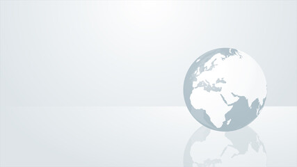 EU中心の白色のデジタルネットワーク地球イメージ背景