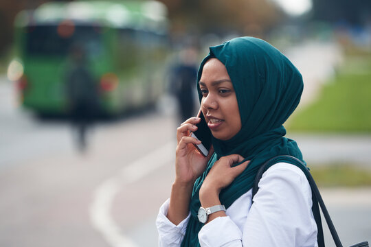Woman talking via cell phone