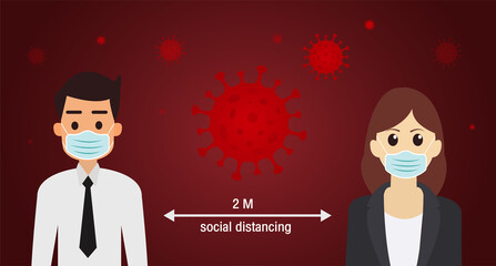 Public social distancing to protect people from covid coronavirus,Space between people to avoid spreading COVID-19 Virus.
