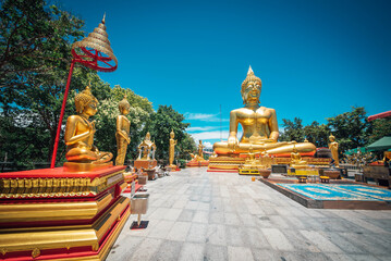 Big Buddha Temple is a sacred place of worship that houses the largest Buddha image in Pattaya. Is that there is Luang Pho Big Buddha More than 300 feet in height, Pattaya, Thailand