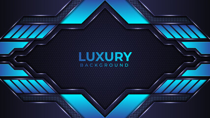 Abstract modern shape metallic background design template	
