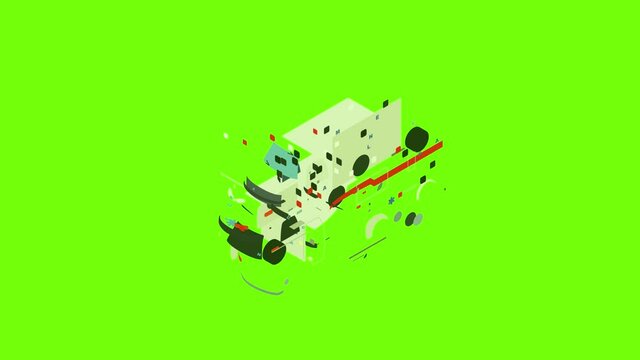 Urgent care icon animation cartoon object on green screen background