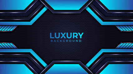 Abstract modern shape metallic background design template	
