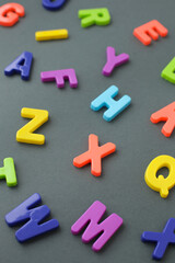 .Colored, magnetic letters