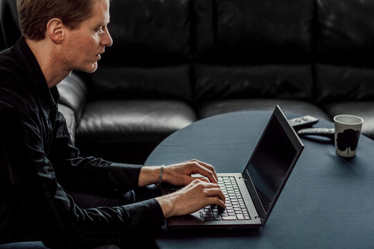 Man using laptop
