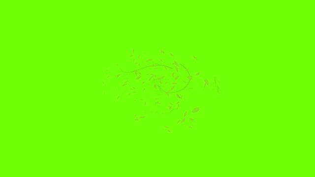 Winner wreath icon animation cartoon object on green screen background