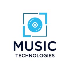 Fototapeta na wymiar box music logo design vector