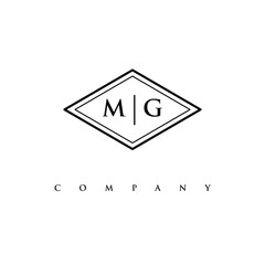 initial MG logo design vector