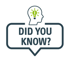 did you know - speech bubble banner vector illustration