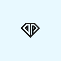 abstract dp logo. diamond icon