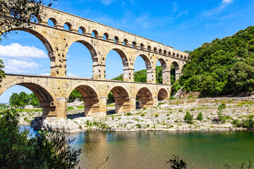 The Pont du Gard is a three-tiered arcade