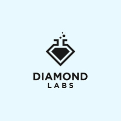 abstract lab logo. diamond icon