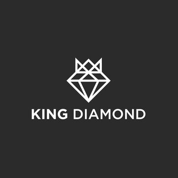 abstract crown logo. diamond icon