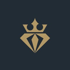 King Diamond Logo Design Element