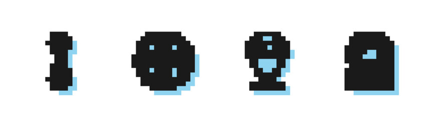 Set line Location with car service, Wrench spanner, Alloy wheel and Car tire icon. Vector