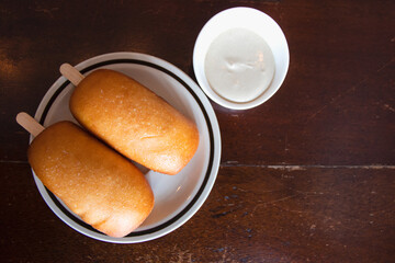Fried Chinese steamed buns with sweetened (Fried Mantou)