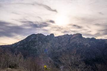 Sunrise on the mountain of Aiako Harria or Peñas de Aya, Guipúzcoa. Basque Country