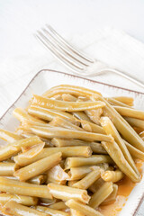 cowpea bean cooked with olive oil on plate