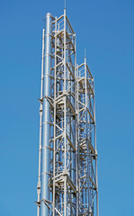 large shiny metal pipes