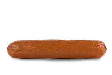 Delicious sausage isolated on a white background. Fresh food