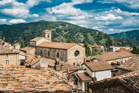 San Giovanni in Fiore, panorama centro storico. Abazia Florense del secolo XII