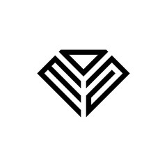 Letter MG Diamond Logo Design template