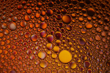 oil drops on orange