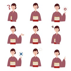 仲居　温泉宿　表情
