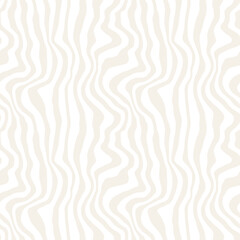 Vector seamless pattern. Abstract striped texture with layered effect. Creative background with beige stripes. Decorative design with wavy stains. Can be used as swatch for illustrator.