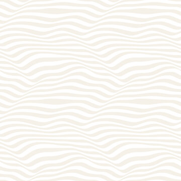 Vector seamless pattern. Abstract striped texture with layered effect. Creative background with beige stripes. Decorative design with wavy stains. Can be used as swatch for illustrator. © Curly_Pat