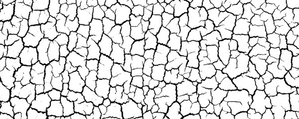  Background from cracks, scratches, chips. Grunge texture black and white.   Vector illustration.
