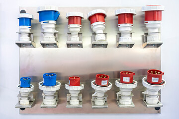 various colorful red blue electric machine power plug connector for electrical high voltage in...