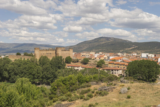 Wide shot of houses around the  Avila Castilla la Mancha Spain