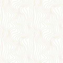 Vector seamless pattern. Abstract striped texture with layered effect. Creative background with beige stripes. Decorative design with wavy stains. Can be used as swatch for illustrator.