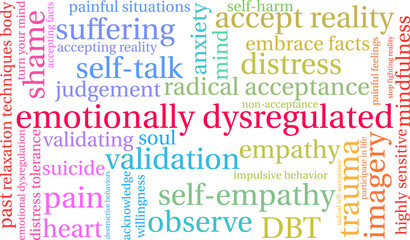 Emotionally Dysregulated Word Cloud