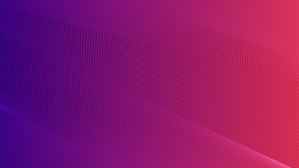 Abstract Gradient Background with Futuristic Geometric Lines Pattern. Modern Background Vector for Technology, Business, Finance. Purple and Orange Background.