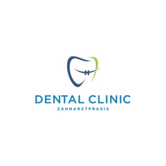 dental tooth clinic logo design for family dentist vector