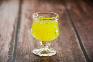 glass transparent glasses with a soft drink