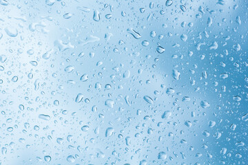 water drops on glass