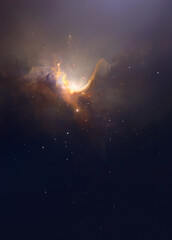 Obraz na płótnie Canvas Nebula on a background of outer space 