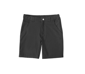 Black sport knee length shorts isolated on white background
