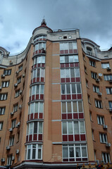 Modern residential area in Kiev. Exterior.Streets,buildings,detales. 