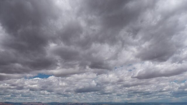 Clouds Moving over the Verde Valley in Central Arizona. Motion Timelapse Pan.