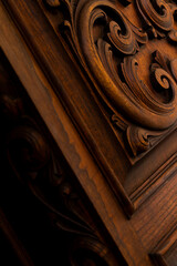 Vintage Wood Furniture Abstract Details.