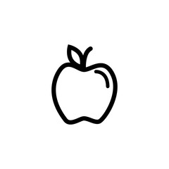 Apple icon vector. Apple fruit symbol illustration. Flat design style on white background.