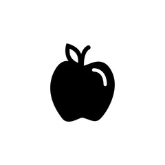 Apple icon vector. Apple fruit symbol illustration. Flat design style on white background.