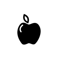 Apple icon vector. Apple fruit symbol illustration. Flat design style on white background.