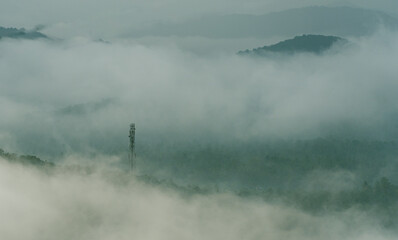 fog in the mountains