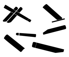 chalk  vector, chalk  sign symbol icon vector 
 ,chalk silhouette.
