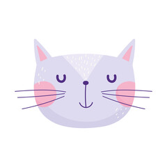 cute cat face cartoon